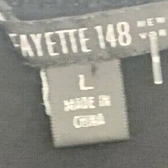 Lafayette 148 Black Top Large Stretch Long Sleeve Lagenlook Minimalist Tiny Flaw - Picture 3 of 4